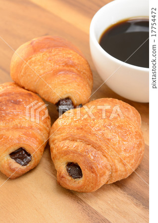 Delicious chocolate croissant 17754472