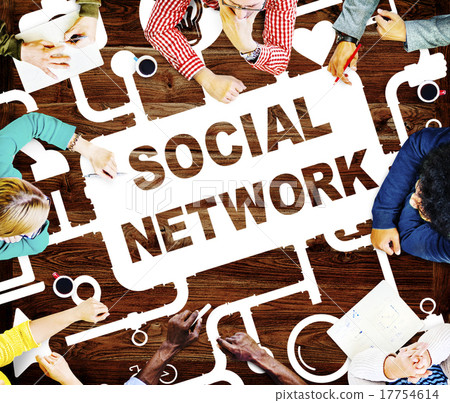 Social Network Internet Online Society Connecting Social Media C 17754614