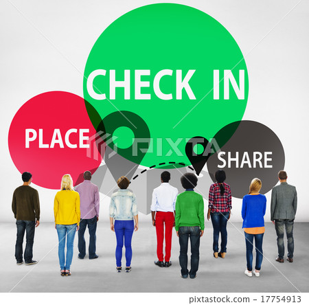 Check in Direction Navigation Share Application Concept Check in Direction Navigation Share Application Concept 17754913