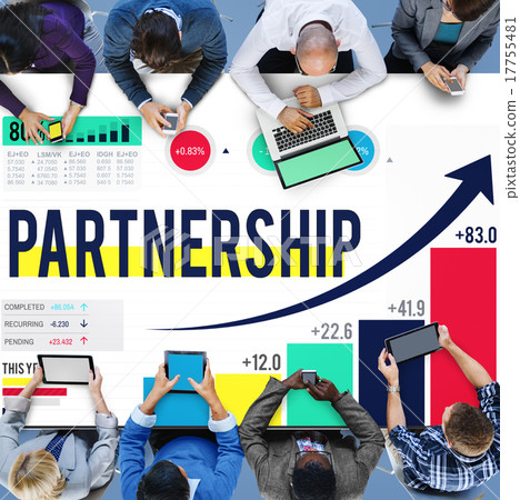 Partnership Connection Corporate Team Support Concept 17755481