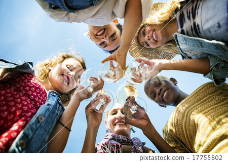 Beach Cheers Celebration Friendship Summer Fun Concept Beach Cheers Celebration Friendship Summer Fun Concept 17755802