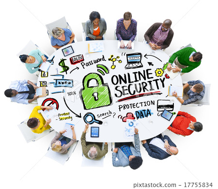 Online Security Protection Internet Safety People Meeting Concep Online Security Protection Internet Safety People Meeting Concep 17755834