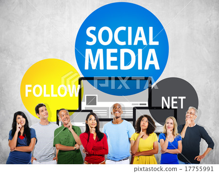 Social Media Follow Networking Connecting Internet Concept 17755991