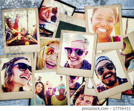 Collection Collage Set Diverse People Concept 17756431