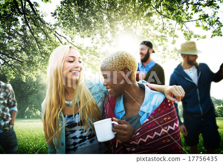 Friends Outdoors Camping Holiday Cheerful Concept 17756435