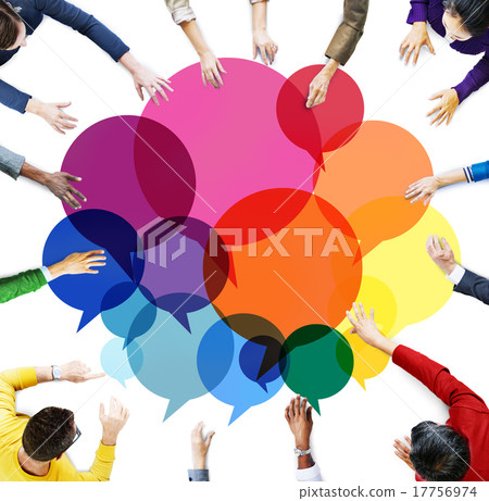 Casual People Message Talking Communication Concept Casual People Message Talking Communication Concept 17756974