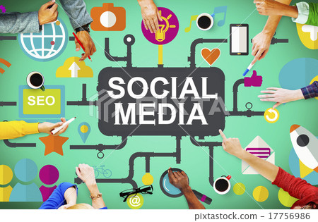 Social Media Social Networking Technology Connection Concept 17756986