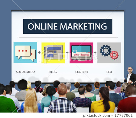 Online Marketing Strategy Branding Commerce Advertising Concept 17757061