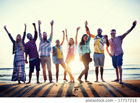 Friendship Freedom Beach Summer Holiday Concept 17757318