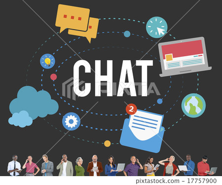 圖庫照片: chat chatting online messaging technology concept