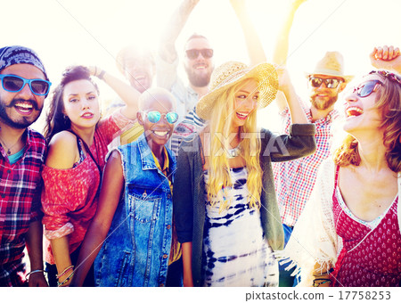 Teenagers Friends Beach Party Happiness Concept Teenagers Friends Beach Party Happiness Concept 17758253