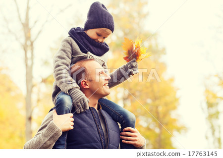 happy family having fun in autumn park happy family having fun in autumn park 17763145