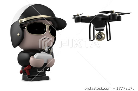 Policeman with drone. 17772173