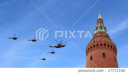 Russian military aircrafts fly over Moscow Russian military aircrafts fly over Moscow 17772198