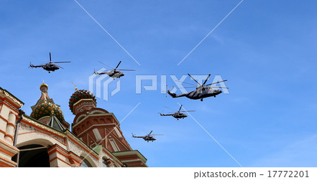 Russian military aircrafts fly over Moscow  17772201