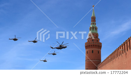 Russian military aircrafts fly over Moscow  17772204