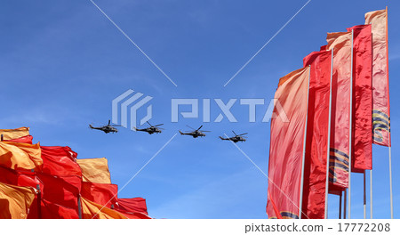 Russian military aircrafts fly over Moscow Russian military aircrafts fly over Moscow 17772208