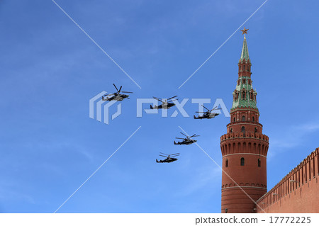 Russian military aircrafts fly over Moscow  17772225