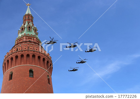 Russian military aircrafts fly over Moscow  17772226