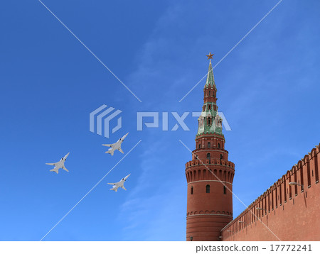 Russian military aircrafts fly over Moscow  17772241