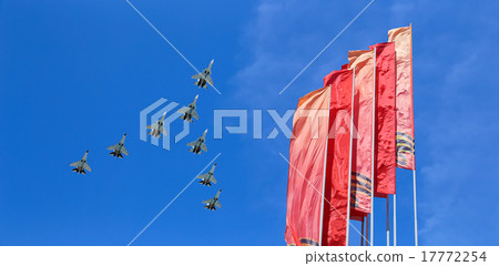 Russian military aircrafts fly over Moscow  17772254