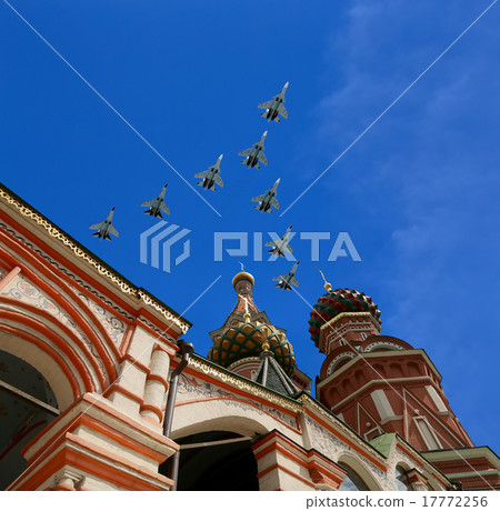 Russian military aircrafts fly over Moscow Russian military aircrafts fly over Moscow 17772256