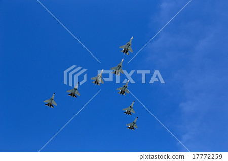 Russian military aircrafts fly over Moscow  17772259