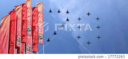 Russian military aircrafts fly over Moscow  17772263