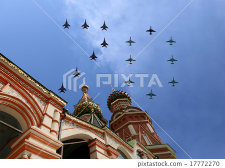 Russian military aircrafts fly over Moscow Russian military aircrafts fly over Moscow 17772270