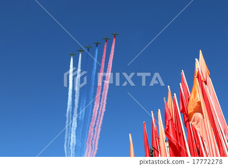 Russian military aircrafts fly over Moscow Russian military aircrafts fly over Moscow 17772278