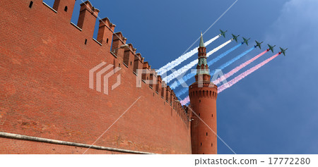 Russian military aircrafts fly over Moscow  17772280