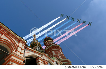Russian military aircrafts fly over Moscow Russian military aircrafts fly over Moscow 17772282