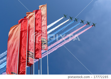 Russian military aircrafts fly over Moscow  17772285