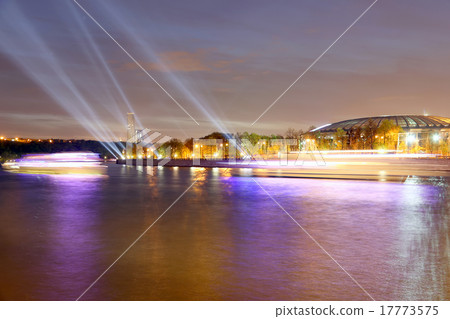 Embankment  Moskva River and Luzhniki Stadium 17773575