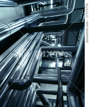 Industrial zone, Steel pipelines, valves and pumps 17773778