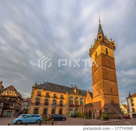 Watchtower and City hotel in Obernai - France 17774560