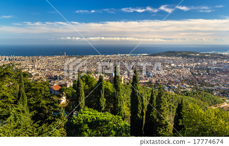 View of Barcelona and the Mediterranean Sea View of Barcelona and the Mediterranean Sea 17774674