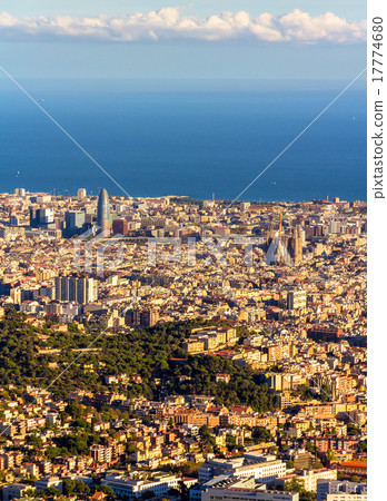 View of Barcelona with Sagrada Familia 17774680