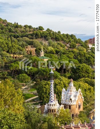 View of Park Guell in Barcelona - Spain View of Park Guell in Barcelona - Spain 17774700