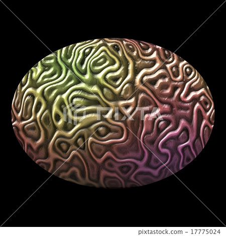 oval pattern of brain tissue isolated on black oval pattern of brain tissue isolated on black 17775024