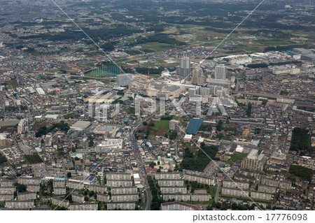 Yachiyo Midorigaoka駐地鳥瞰圖在Tobuka高速鐵路附近的 Yachiyo Midorigaoka駐地鳥瞰圖在Tobuka高速鐵路附近的 17776098