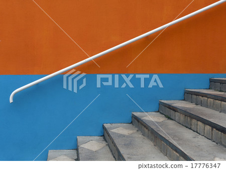 Stairway with handrail. 17776347