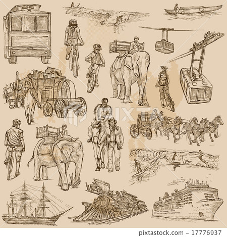An hand drawn vector pack - TRANSPORT 17776937