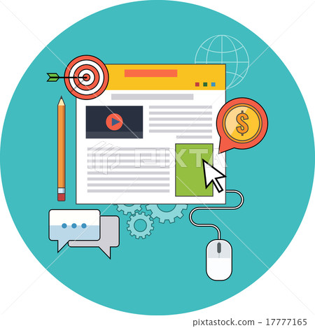 Blog management, blogging concept. Flat design. Blog management, blogging concept. Flat design. 17777165