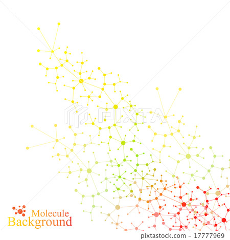 Graphic background molecule and communication 17777969