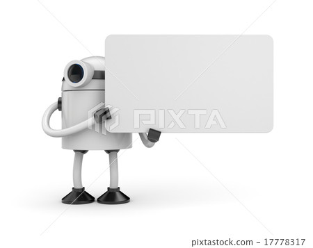 A robot holding a sign 17778317