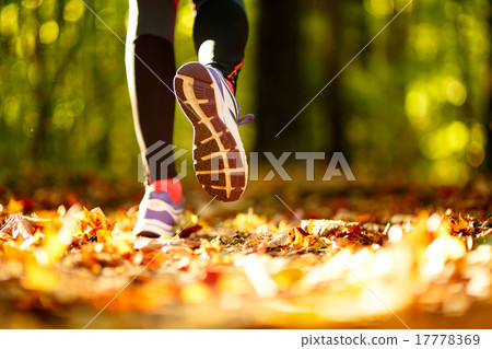Woman exercise, shoes closeup Woman exercise, shoes closeup 17778369