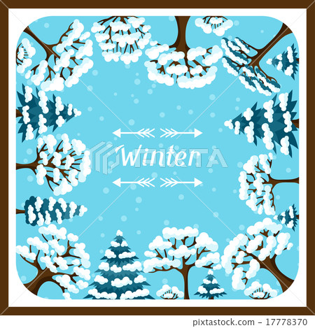 Winter background design with abstract stylized Winter background design with abstract stylized 17778370