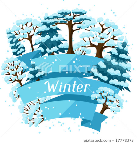 Winter background design with abstract stylized Winter background design with abstract stylized 17778372