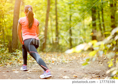 woman doing stretching exercise 17778386